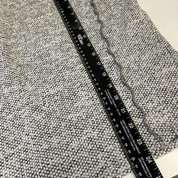 SUGARFOX Sweater Gray Pullover Ruffle Sleeves Reverse Seams NWOT - Picture 8 of 9